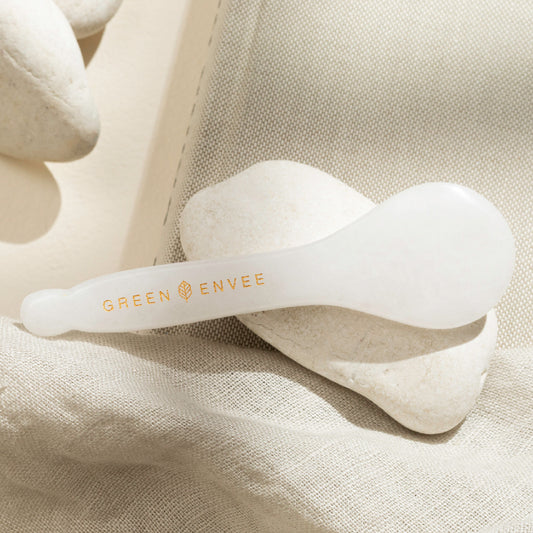 White Jade Gua Sha Eye Depuff Tool